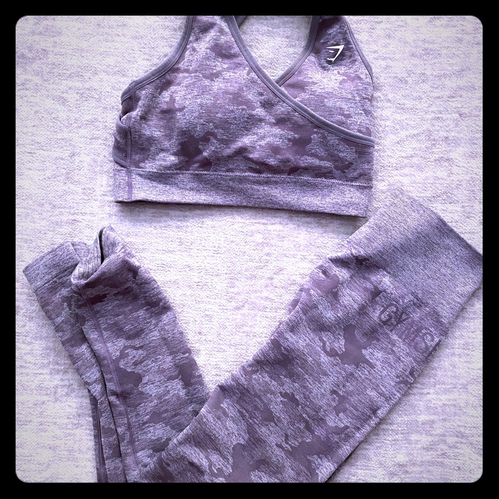 gymshark leggings & sports bra set